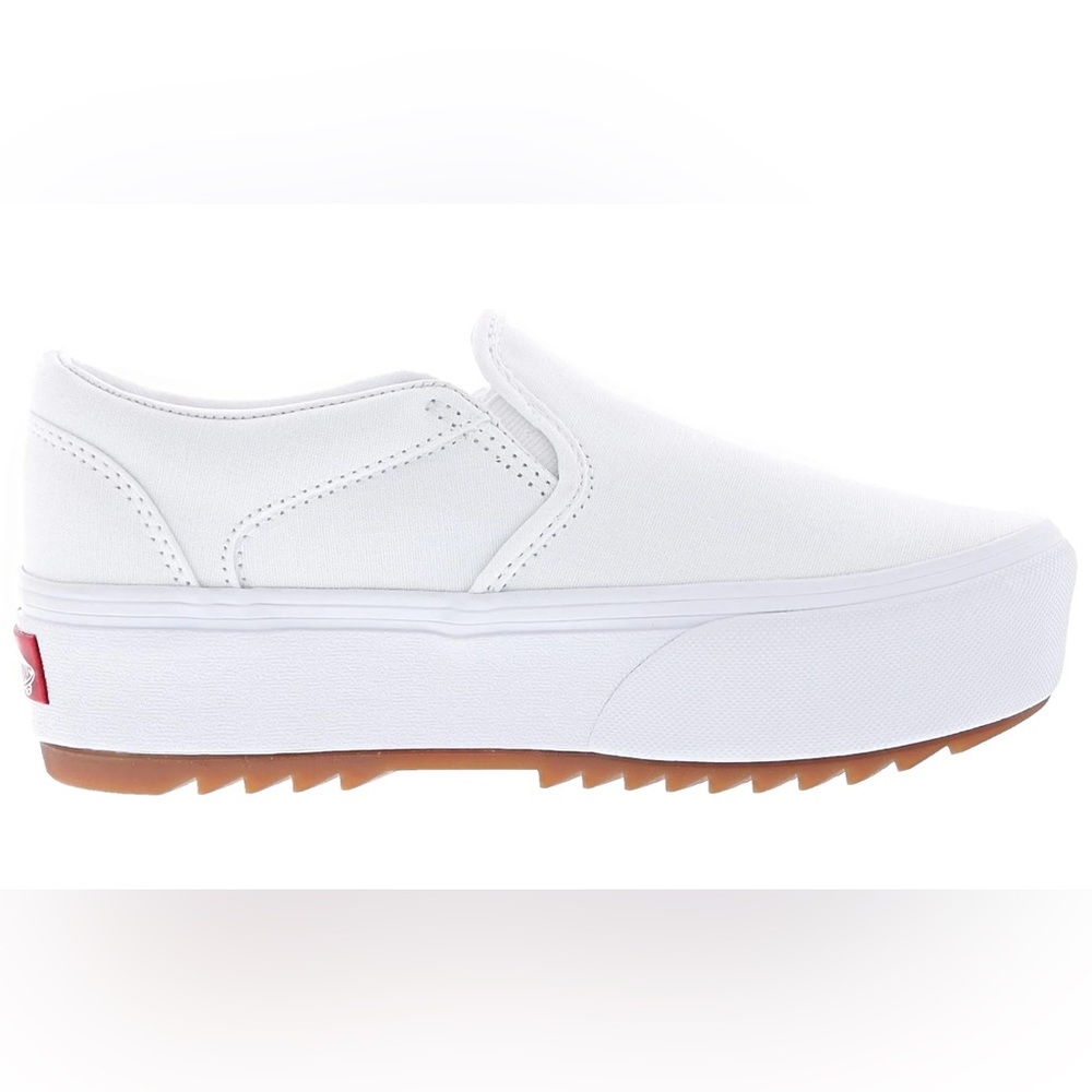 White Platform Slip-on Vans
